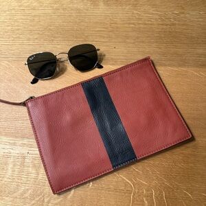 Madewell Brown and Black Clutch Pouch